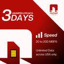 Nomad Unlimited Lite: 3 Days Unlimited Data e-SIM (USA Coverage)
